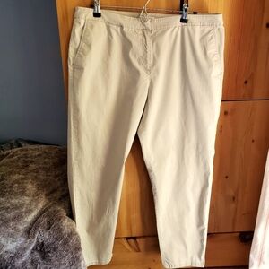 Eileen Fisher Women's Beige Chino Pants Size 16